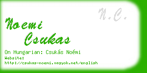 noemi csukas business card