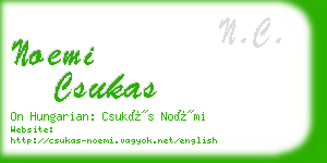 noemi csukas business card